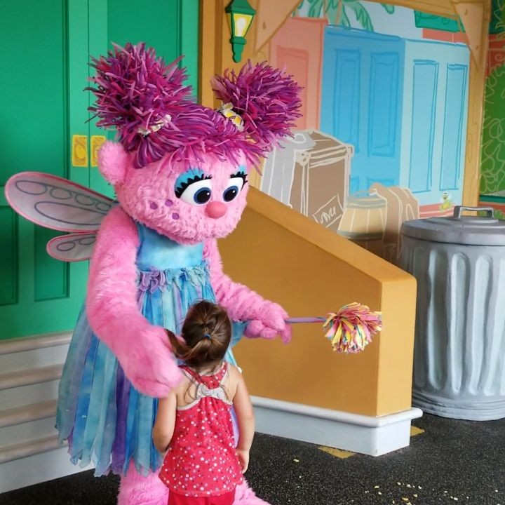 Getting some love & hugs from Abby Cadabby! 